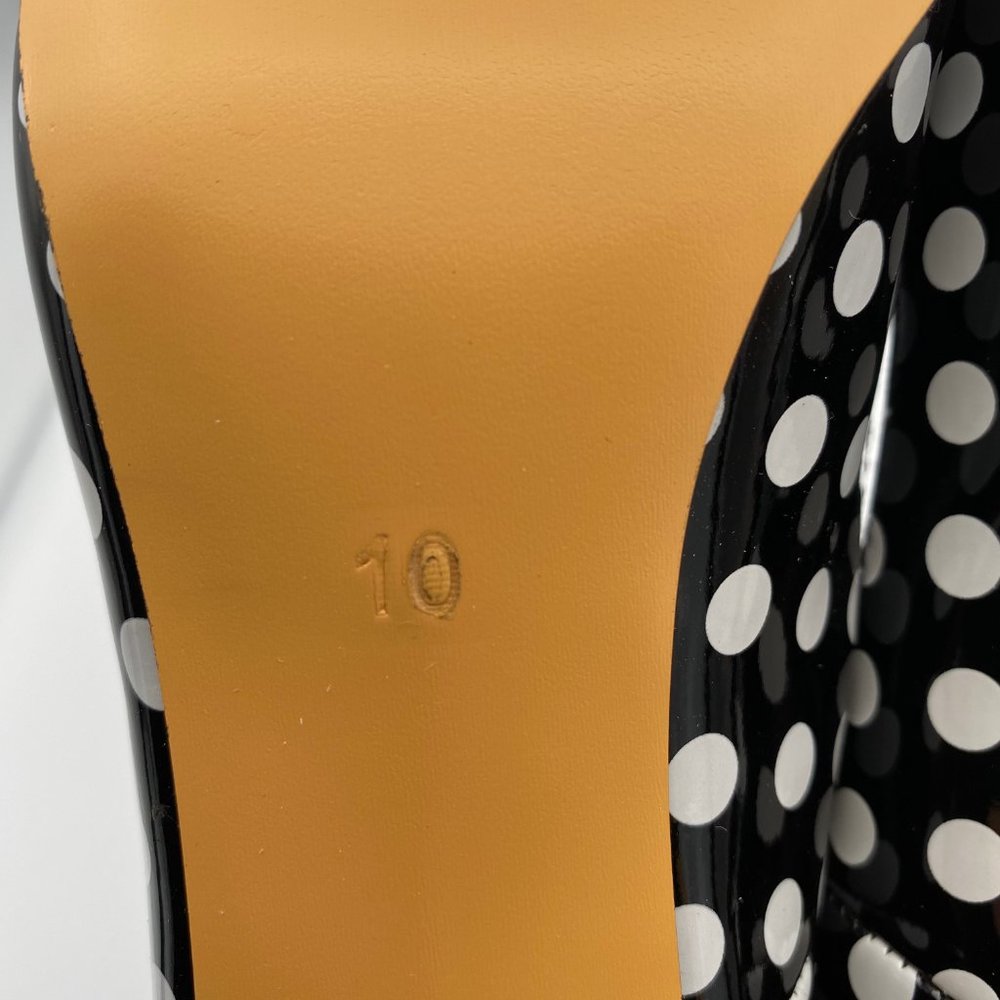 YDN Chic Pointed Toe Mid Heel Pumps Polka Dots - Picture 7 of 7